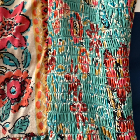 Angie Floral Maxi Dress in Teal and Red, Size L - Picture 8 of 8